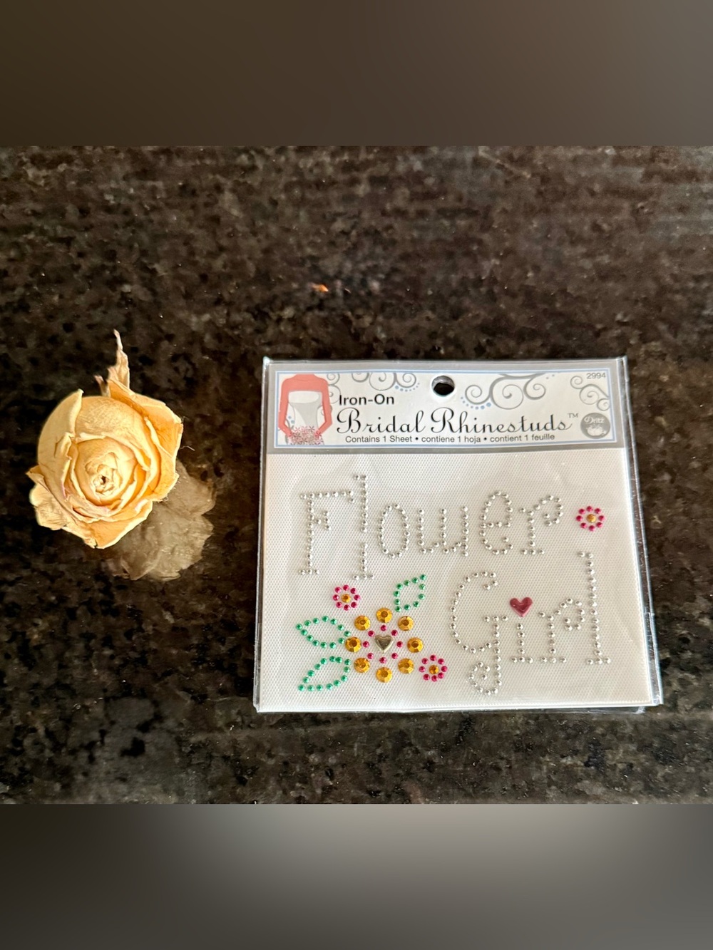 Vintage 2008 Dritz Iron-On “Flower Girl” (Item #2994) -NOWT- Wedding/Shower 💐